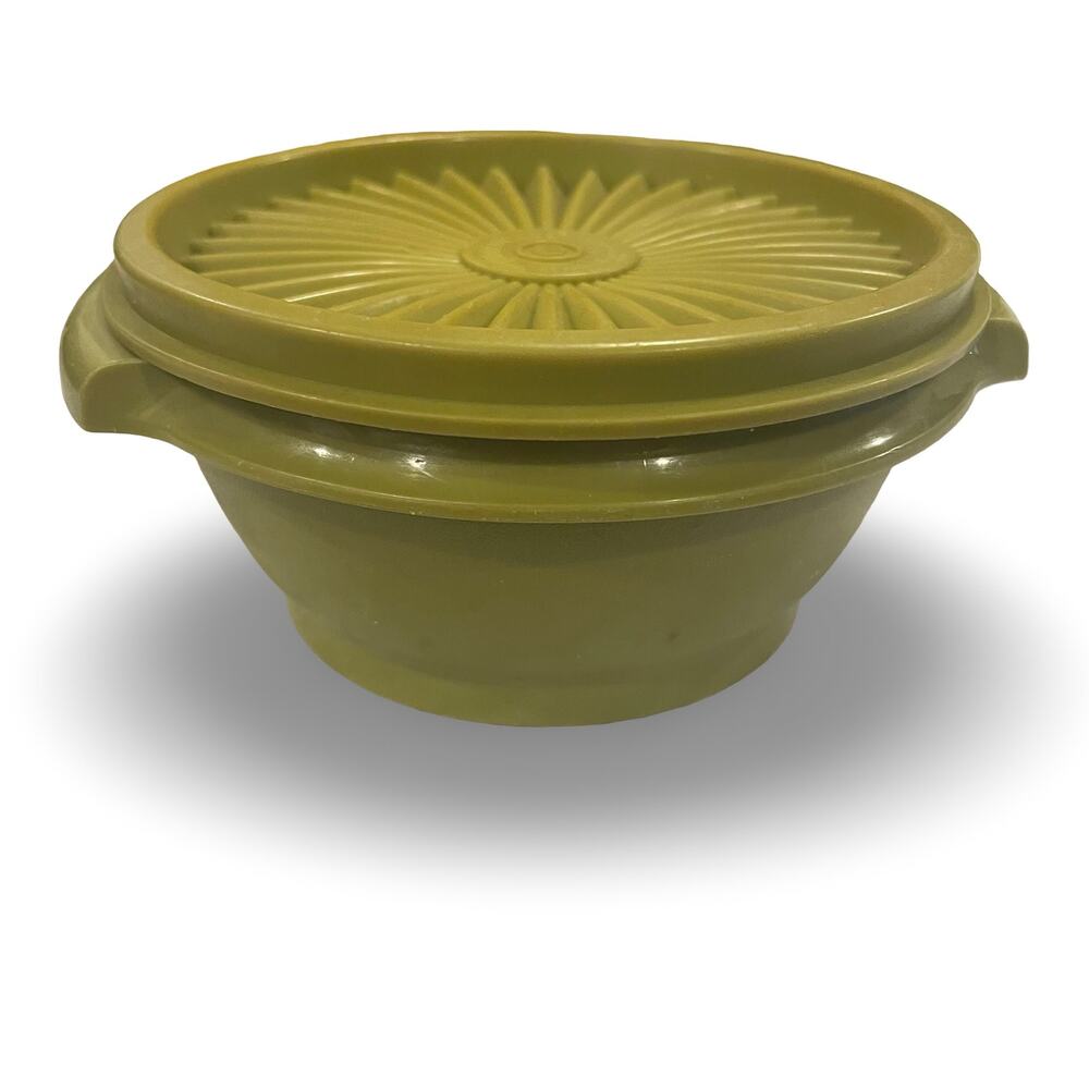 Tupperware Servalier Bowl Set of 5 Orange Yellow Green 886 1323 Sunburst Vintage - Picture 11 of 13